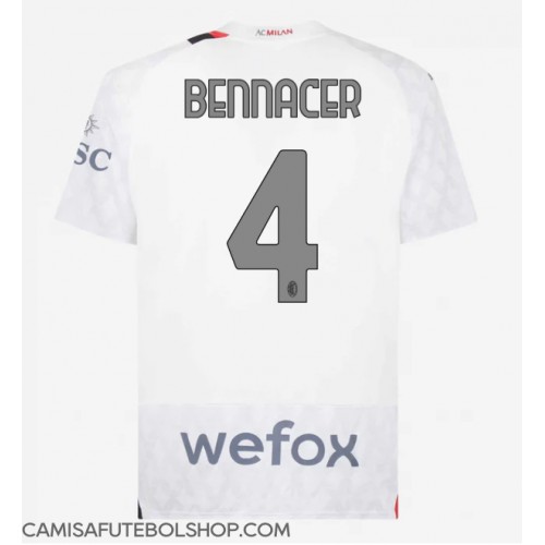 Camisa de time de futebol AC Milan Ismael Bennacer #4 Replicas 2º Equipamento 2023-24 Manga Curta